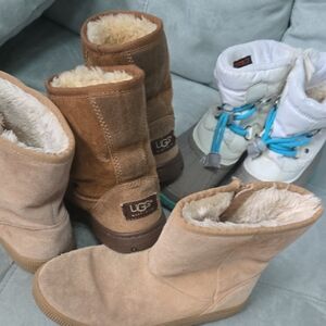 UGG Classic Tan and Cream Boots Size 1, 4 And 5